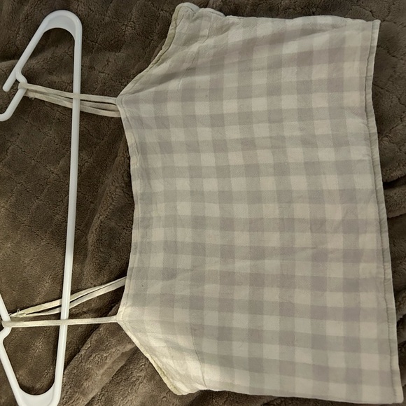 Francesca's Collections Tops - Sage green Francesca's gingham crop top